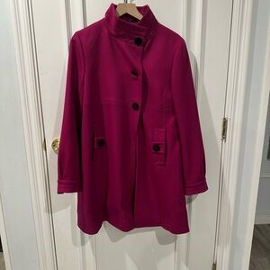 Ann Taylor Magenta Pea Coat